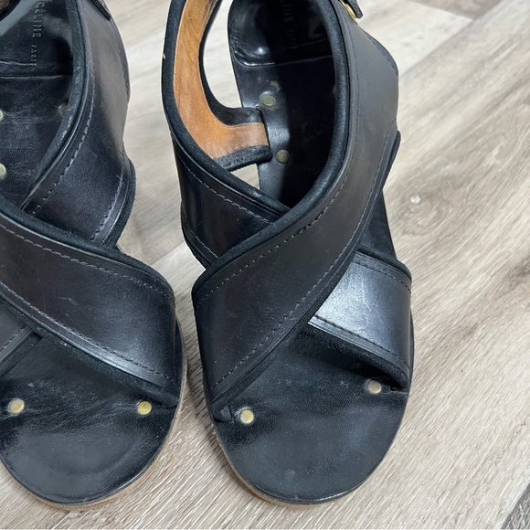 CÉLINE PARIS Leather Sling Back Sandals EU 38.5 - Picture 3 of 16